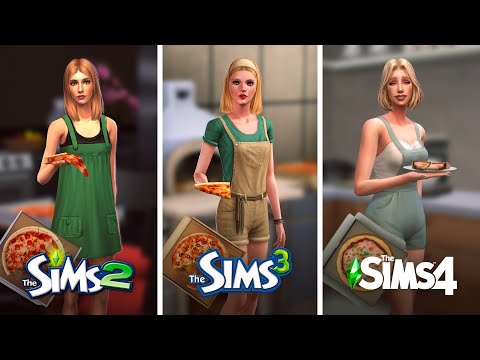 Видео: Пицца в The Sims / Сравнение 3 частей