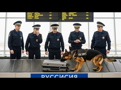 Видео: Полицейская собака кусает чемодан в аэропорту — и через секунды всё замирает!