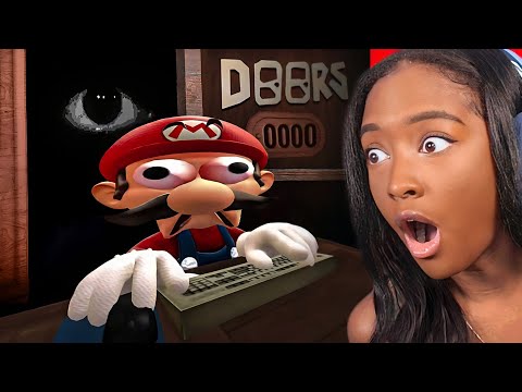 Видео: Марио играет в Scary Roblox Doors