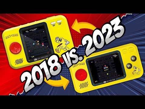 Видео: Pac-Man Pocket Player Pro 2023 и Pac-Man Pocket Player 2018 | СРАВНЕНИЕ