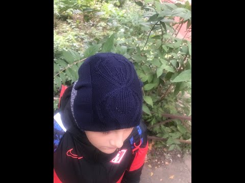Видео: Шапка четырехклинка на вязальной машине/Шапка Паук/шапка с аранами