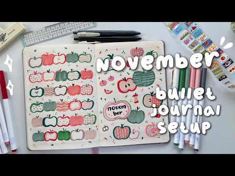 Видео: Настройка Bullet Journal на ноябрь 2025 г. ✿ Планируйте вместе со мной ✿ Тема Apple ✿ Розовый, зе...