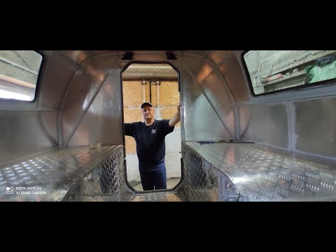 Видео: Вездеход Мангуст Кадет.Часть 8.  Кунг.  Спальные места.  Изготовление  в  крышу люка.