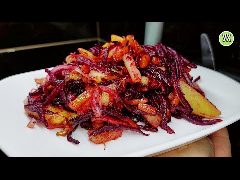 Видео: ЖАРЕНЫЙ салат! Мы съели сразу всю порцию. Вкусные постные рецепты.