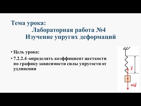 Видео: Тема урока: Лабораторная работа №4. Изучение упругих деформаций