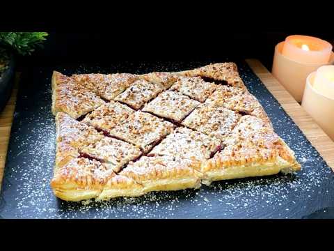 Видео: У тебя есть слоеное тесто? Рождественский торт для семьи, торт с мармеладом за 20 минут!