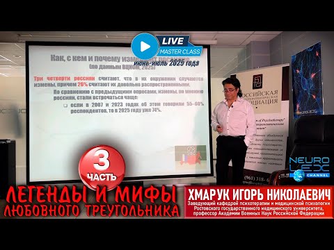 Видео: Психотерапевтический мастер-класс Игоря Хмарука "Легенды и мифы любовного треугольника". Часть 3.