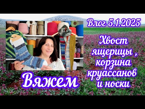 Видео: Бактус , шарфик и носки/влог 5.1.2025 #вязание #knitting