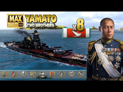 Видео: Линкор Ямато доминирует вместе с Ямамото - World of Warships