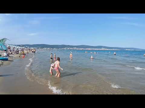 Видео: Отдых на пляже и море Солнечный Берег Болгария