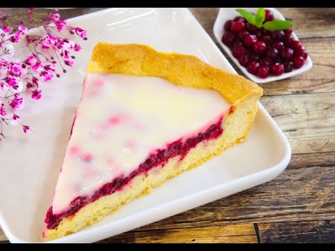 Видео: Самый вкусный пирог с брусникой,  очень простой рецепт приготовления!