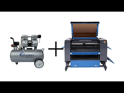 Видео: Модернизированный воздушный помощник для китайского лазера | CO2-лазер OM Tech