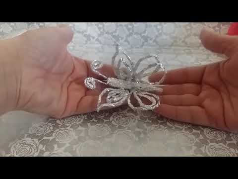 Видео: DIY Бабочка из фольги