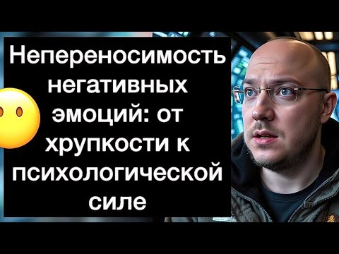 Видео: Непереносимость негативных эмоций: от хрупкости к психологической силе