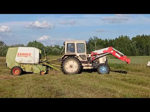 Видео: Кручу рулоны.Рулонный пресс CLAAS ROLLANT 46 roto cut.