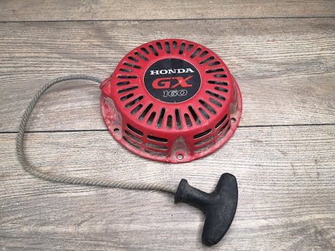 Видео: Как заменить трос стартера Honda GX160 и другие небольшие двигатели
