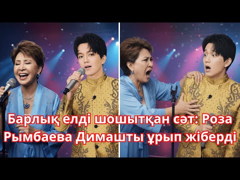 Видео: Барлық елді шошытқан сәт: Роза Рымбаева Димашты ұрып жіберді