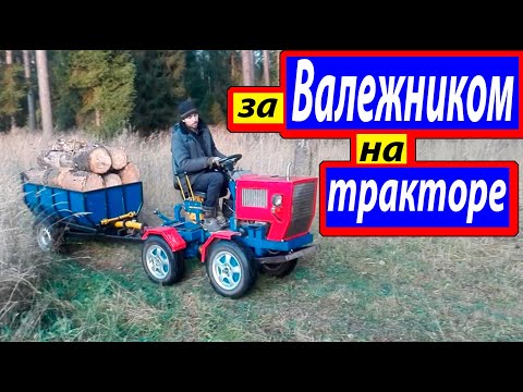 Видео: за Валежником на мини тракторе. попытка утопить его в грязь не удалась.