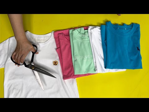 Видео: ✨Пять идей однотонных футболок! ✨ | Отличный способ сдать одежду на переработку!!