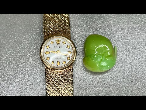 Видео: Эти часы Rolex меньше горошины — реставрация старинных золотых часов