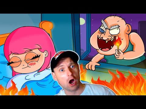 Видео: МЕНЯ ПОДЖЁГ СУМАСШЕДШИЙ СОСЕД (АНИМАЦИЯ) РЕАКЦИЯ