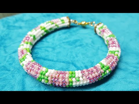 Видео: ЖГУТ ИЗ БИСЕРА/Beaded harness/Beaded bracelet/Bracelet with roses/Браслет из бисера/Браслет РОЗЫ