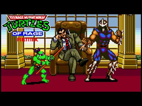 Видео: Streets of Rage 2 - TMNT of Rage Remix Hack SEGA (Donatello) - Прохождение хака