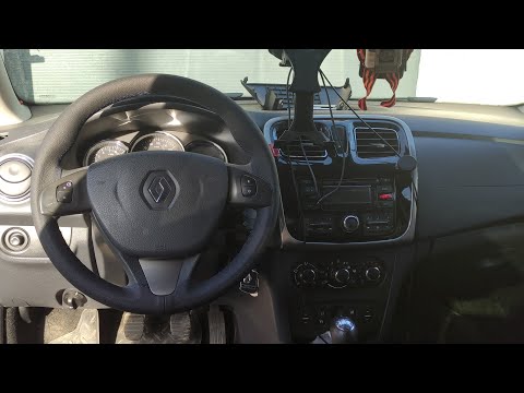 Видео: Как самому сшить и установить оплётку на руль Renault Logan 2? Как снять руль на Логан? #автоателье