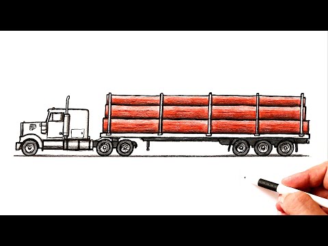 Видео: Как нарисовать Лесовоз