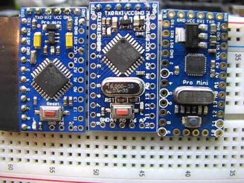 Видео: Сравнение разных Ардуино Arduino Pro Mini Comparison of different Arduino Pro Mini