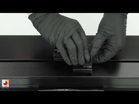 Видео: Монтаж петель на алюминиевую дверь. Установка и регулировка накладной петли MEX 2-х секционная