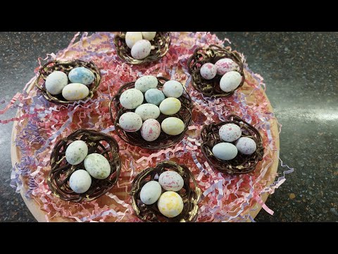 Видео: Декор для куличей, шоколадные гнёзда!Делается просто,а на самом деле...