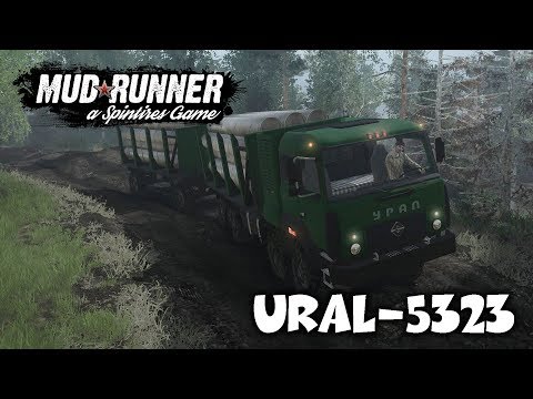 Видео: Spintires: MudRunner обзор мода [ УРАЛ-5323 ] ЗЕЛЁНАЯ ВИЛКА