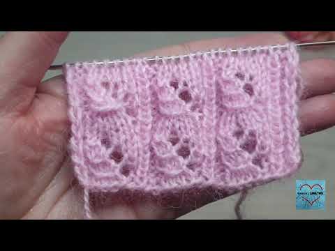 Видео: Очень простой и красивый узор "Колосок" спицами