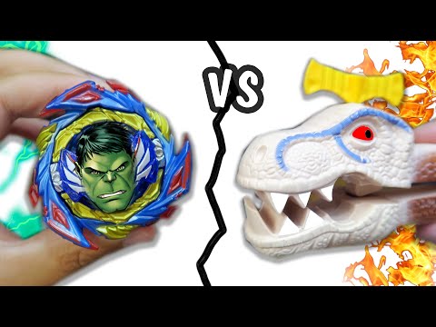 Видео: Бейблейд Халк ПРОТИВ Бейблэйд Тираннозавр! Beyblade Burst 2022