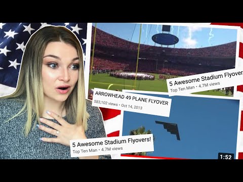 Видео: Новозеландская девочка отреагировала на пролёты над стадионом 😱🇺🇸✈️