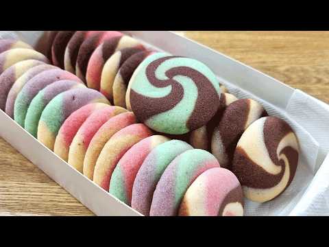 Видео: Как приготовить мраморное масляное печенье/Простой рецепт масляного печенья