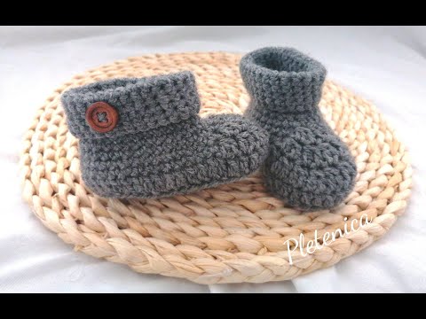 Видео: Как да оплетем бебешки терлички 0-3м/Лесен урок на една кука стъпка по стъпка / Crochet baby booties