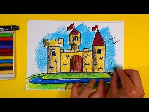 Видео: Как нарисовать ЗАМОК рыцаря / Уроки рисования для детей
