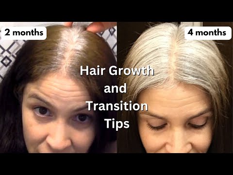 Видео: Советы по росту волос и как облегчить переход седых волос #grayhairjourney
