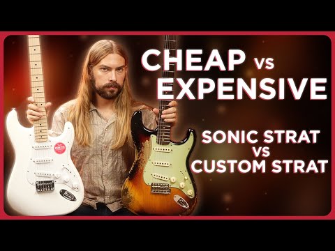 Видео: Дешевое и дорогое издание Stratocaster | Squier Sonic против Custom Shop '63