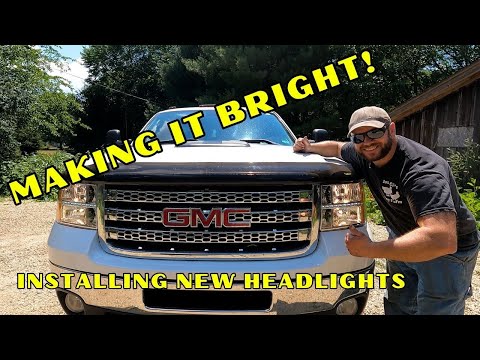 Видео: КАК ЗАМЕНИТЬ ФАРЫ НА GMC SIERRA 2012 ГОДА
