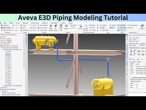 Видео: Учебное пособие по моделированию трубопроводов Aveva E3D для начинающих