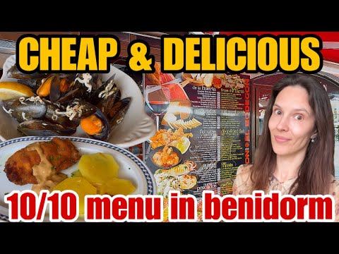 Видео: Дешевое меню в Бенидорме — этот ресторан всегда переполнен! 😯🥘