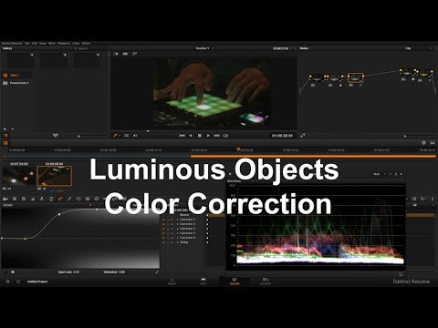 Видео: Цветокоррекция светящихся объектов в Davinci Resolve