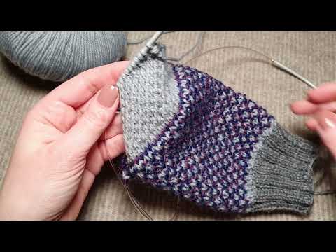 Видео: Укреплённая пятка  упрощённый бумеранг I Socks I Reinforced heel simplified boomerang