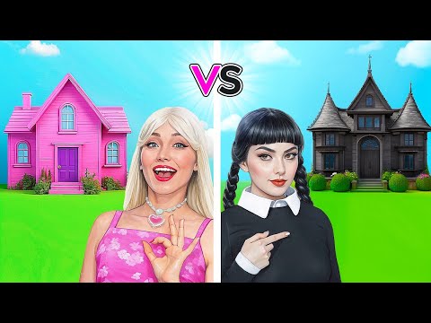 Видео: Большой vs Маленький Дом Вызов 🏠 Самодельные Строительные Хитрости и Веселые Поделки от 123 GO!