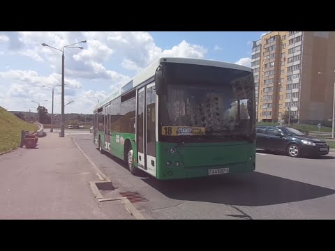 Видео: Автобус №18 (Витебск). Юг-7 - 8-я Совхозная.