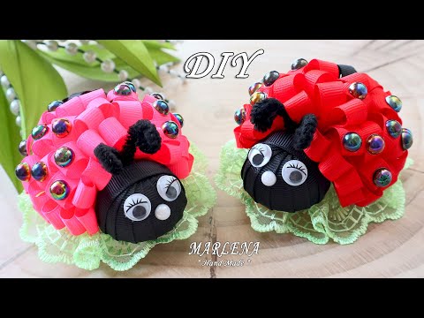 Видео: 🐞 КАК ЖЕ ПРОСТО и КРАСИВО получилось! 🐞 БОЖЬЯ КОРОВКА из лент