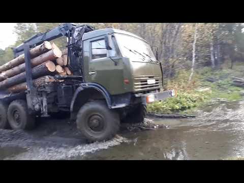 Видео: камаз 4310 Немного бездорожья! на загрузку в делянку